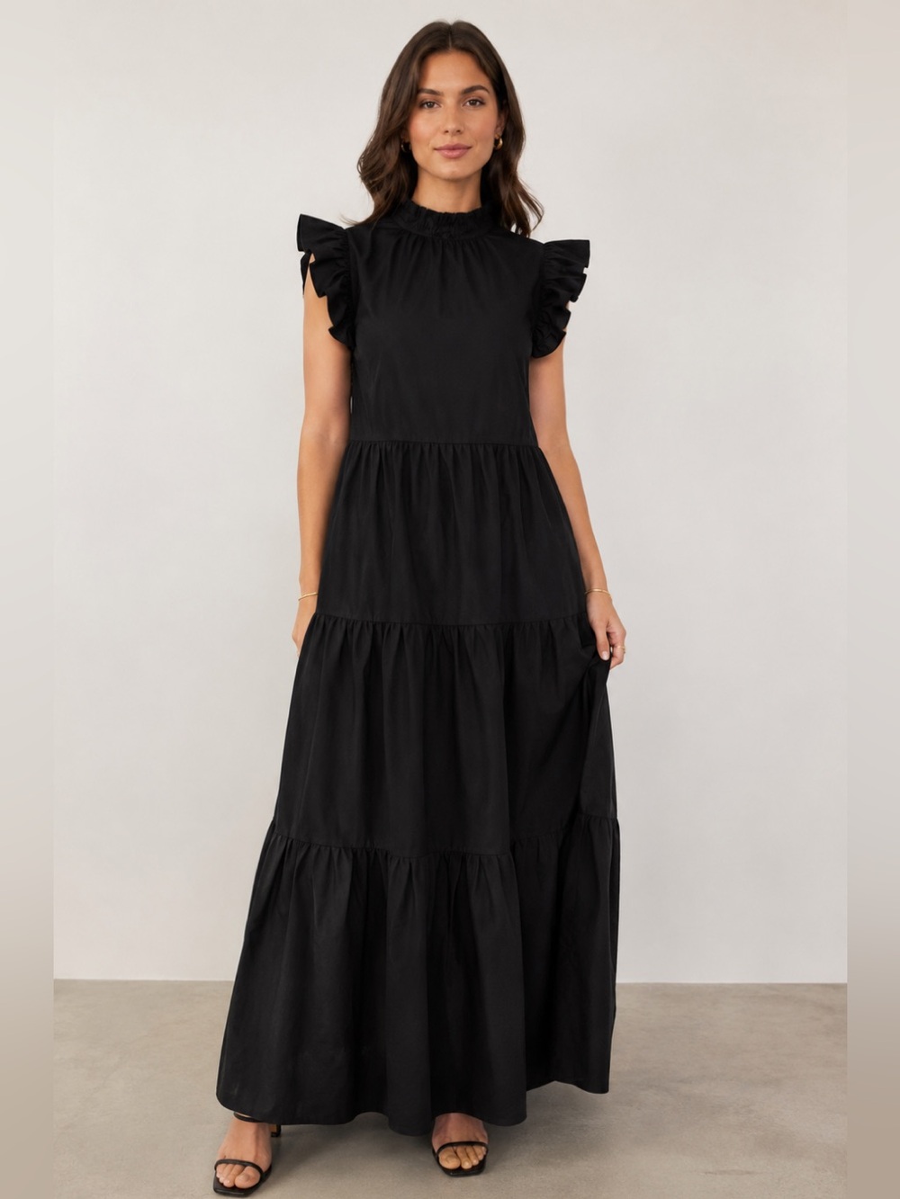 Chepe tiered black dress